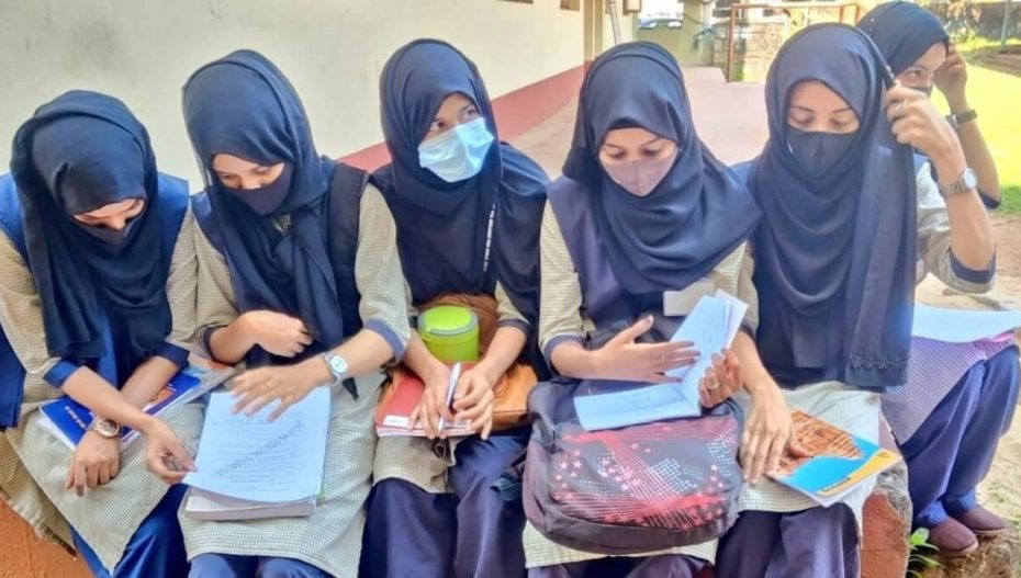 Six girl students stopped from entering college for wearing hijab