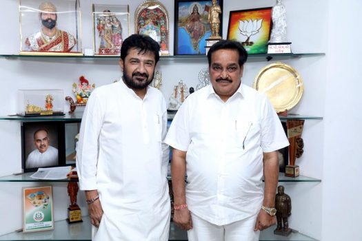 Jayarajinsh Parmar with C.R Patil, BJP State President