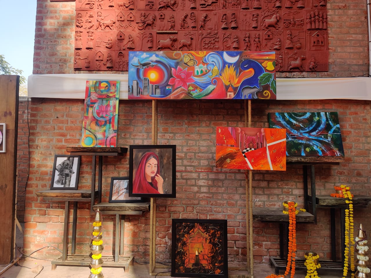Artist painting