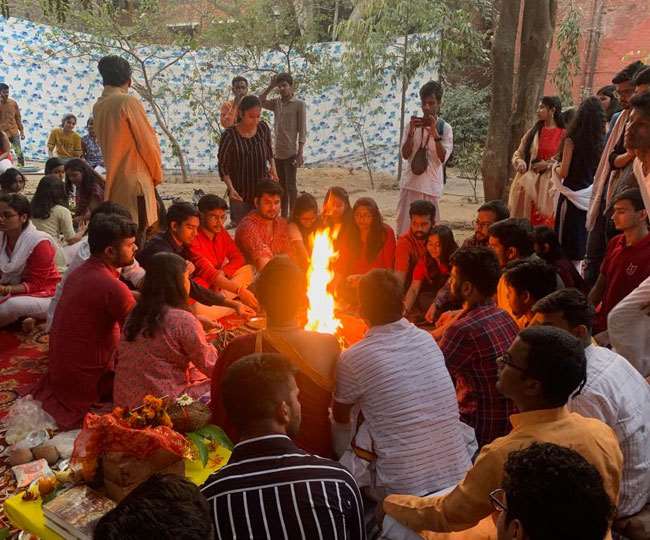जेएनयू में रामनवमी पर भिड़े एबीवीपी और लेफ्ट के छात्र