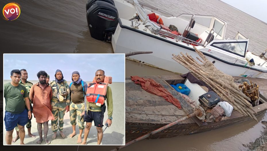 सीमा सुरक्षा बल ने दो पाकिस्तानी मछुआरों को नाव के साथ किया गिरफ्तार