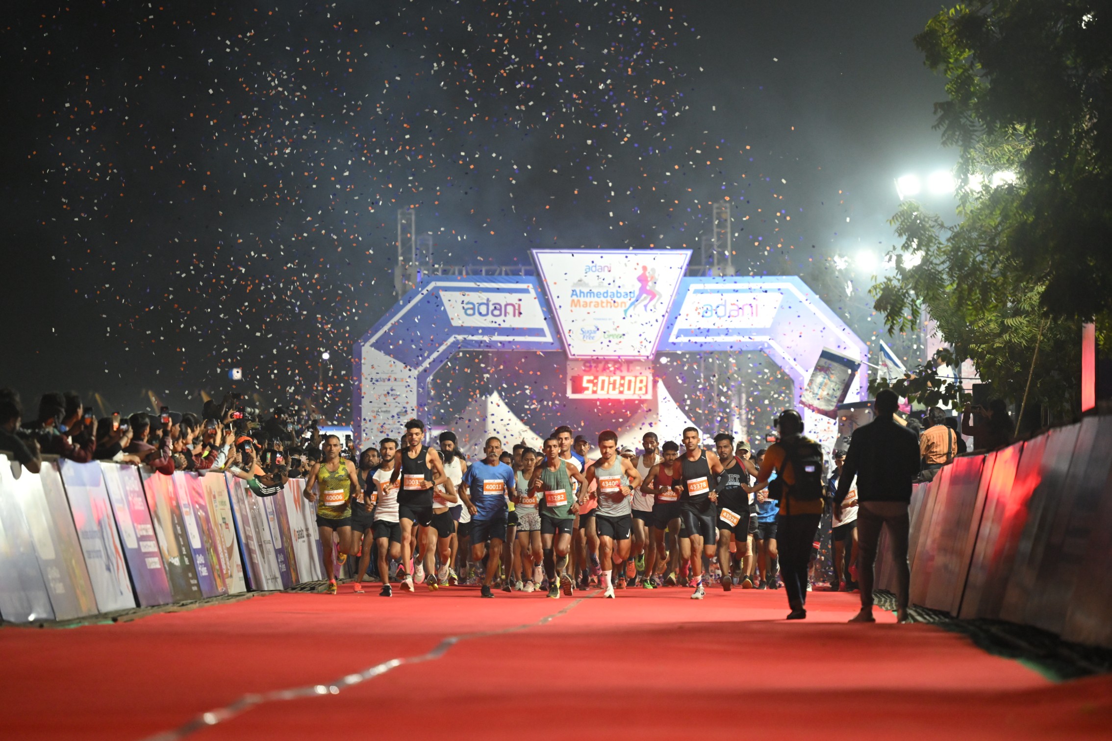 Adani Ahmedabad Marathon 2023 flagged off in a glitzy way at the Sabarmati Riverfront Sports Park