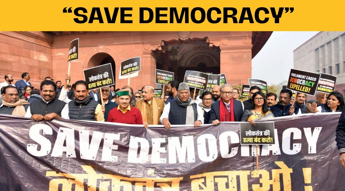 Winter Session Turns Hot Save Democracy Slogan Echoes
