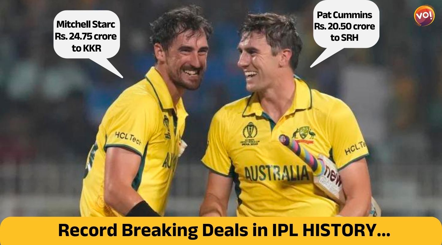 Record Breaking Deals in IPL HISTORY... Mitchell Starc Sold to KKR for Rs. 24.75 and Pat Cummins sold to SRH for Rs. 20.50. All-time high bid. Check Details