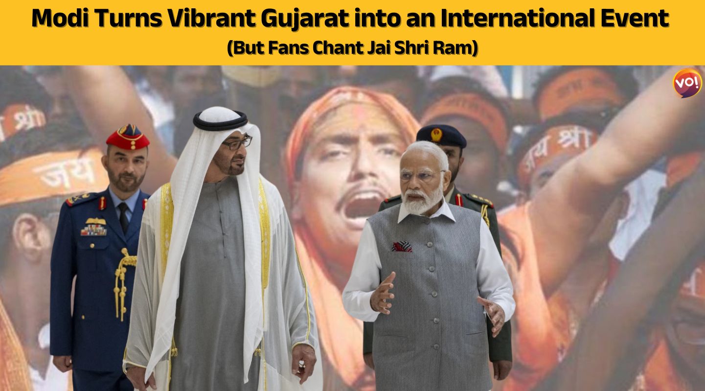 Modi Turns Vibrant Gujarat into an International Event (But Fans Chant Jai Shri Ram)