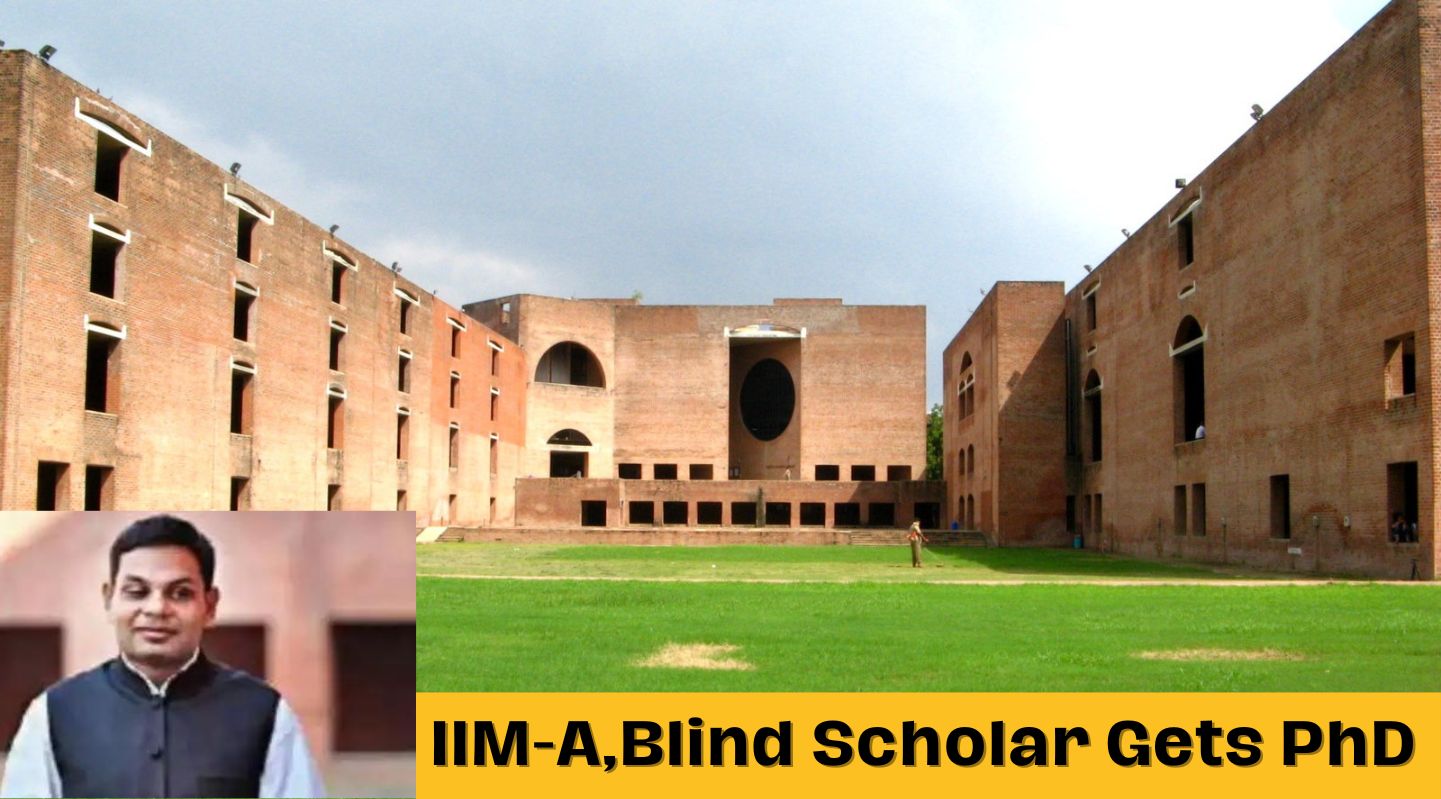 IIM-A First: Visually Impaired Scholar Gets PhD, Joins IIM Bodh Gaya as Faculty