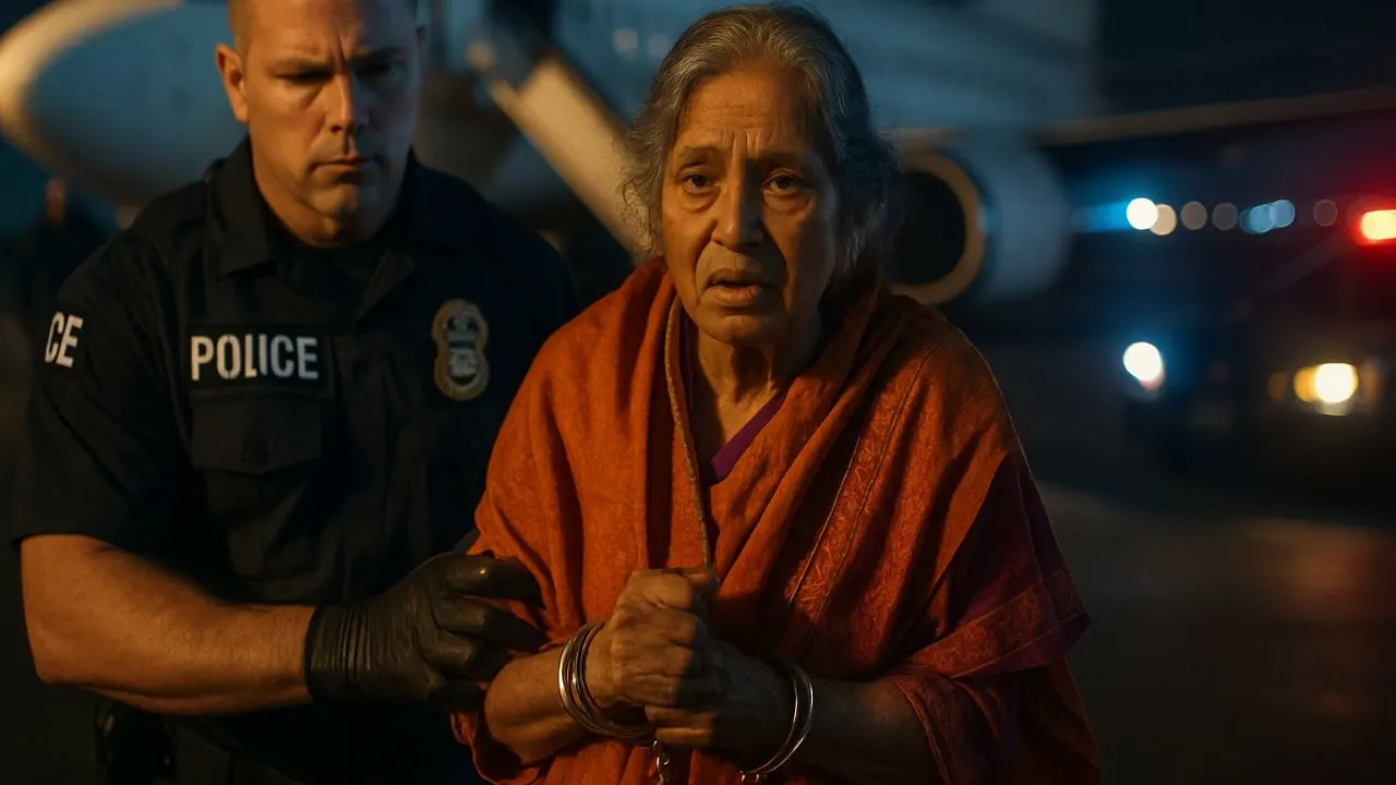 After spending 34 years in the US, a 73-year-old woman was sent to India in chains on a chartered plane.