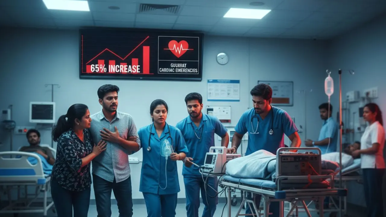 Alarming rise in heart disease in Gujarat: Cardiac emergencies increase by 65% ​​in 8 years, affecting even the young.