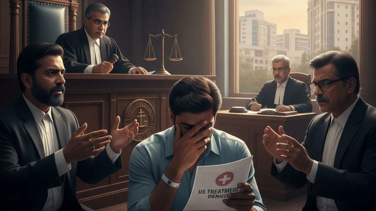 The murder accused was to go to the US for cancer treatment. The Gujarat High Court dismissed the petition, saying, "India is a hub of medical facilities."