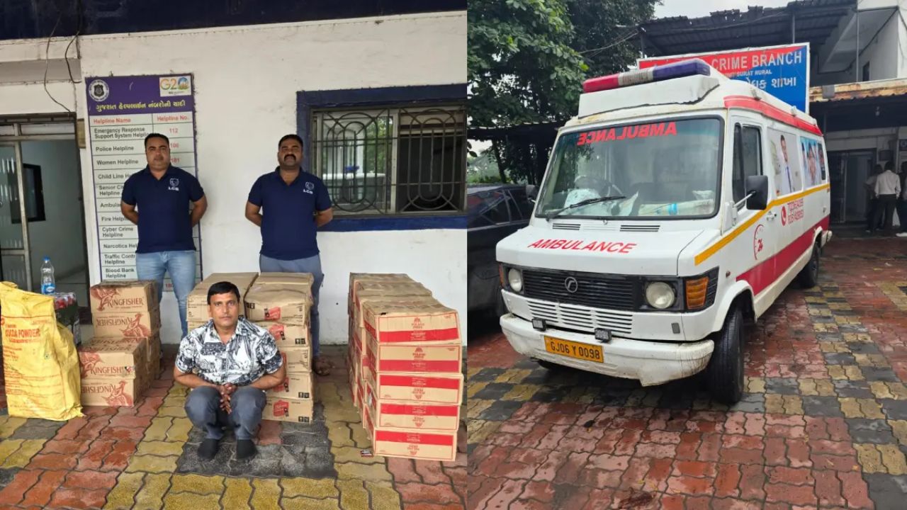 Liquor smuggling in ambulance busted