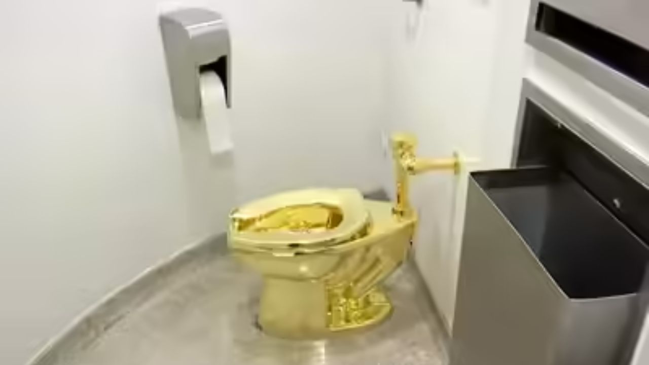 Gold toilet