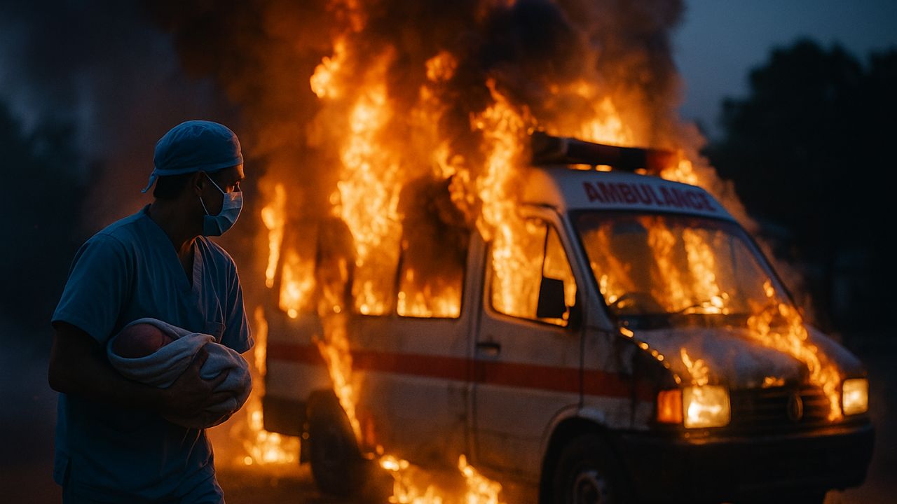 Newborn, doctor among 4 killed as ambulance catches fire in Gujarat