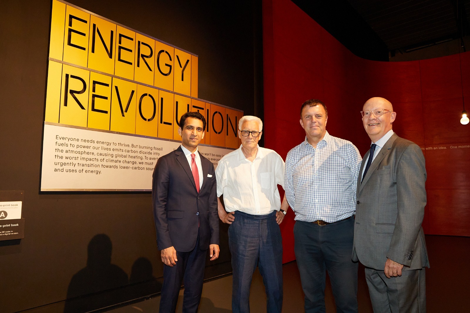(L to R Sagar Adani, Lord Adair Turner, Nigel Topping, Ian Blatchford)